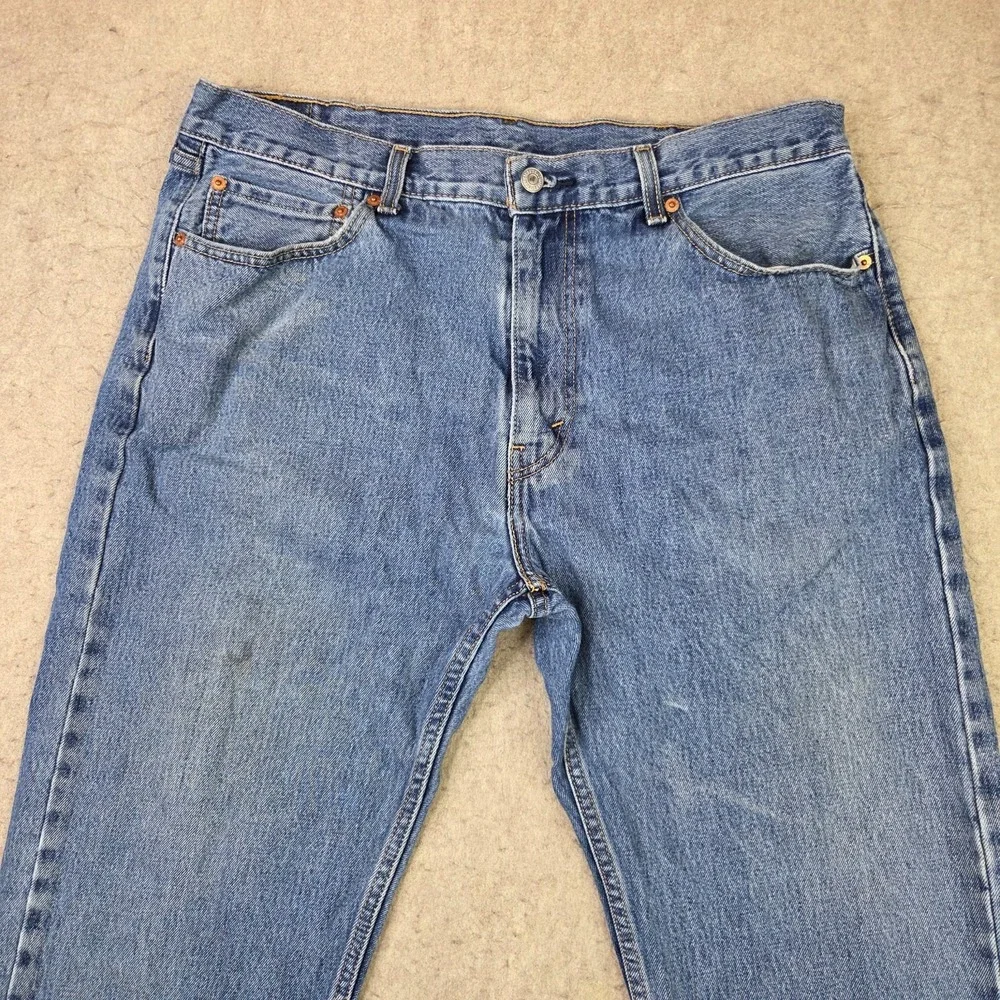 Levi's 505 Jeans Mens 38x32 Blue Denim Regular Fit 100% Cotton Straight Leg